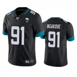 Nike Jacksonville Jaguars #91 yannick ngakoue Black 25th Anniversary Vapor Limited Stitched NFL 100th Season Jersey