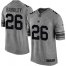 Nike New York Giants #26 Saquon Barkley Gray Mens Stitched NFL Limited Gridiron Gray Jersey
