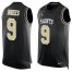 Nike New Orleans Saints #9 Drew Brees Black Team Color Mens Stitched NFL Limited Tank Top Jersey