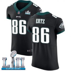 Nike Philadelphia Eagles #86 Zach Ertz Black Alternate Super Bowl LII Mens Stitched NFL Vapor Untouchable Elite Jersey