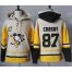 Pittsburgh Penguins #87 Sidney Crosby Cream/Gold Sawyer Hooded Sweatshirt Stitched NHL Jersey