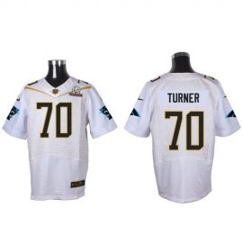 Nike Carolina Panthers #70 Trai Turner White 2016 Pro Bowl Mens Stitched NFL Elite Jersey