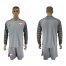 Poland Blank Grey Goalkeeper Long Sleeves Soccer Country Jersey