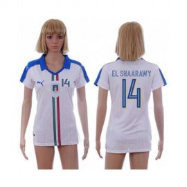 Womens Italy #14 EL Shaarawy Away Soccer Country Jersey