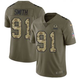 Nike Green Bay Packers #91 Preston Smith Olive/Camo Mens Stitched NFL Limited 2017 Salute To Service Jersey