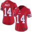 Nike Buffalo Bills #14 Stefon Diggs Red Womens Stitched NFL Limited Rush Jersey