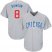 Chicago Cubs #8 Andre Dawson Grey Road Stitched Youth MLB Jersey