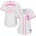 Seattle Mariners #34 Felix Hernandez White/Pink Fashion Womens Stitched MLB Jersey