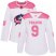 Adidas Columbus Blue Jackets #9 Artemi Panarin White/Pink Authentic Fashion Womens Stitched NHL Jersey
