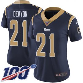 Nike Los Angeles Rams #21 Donte Deayon Navy Blue Team Color Womens Stitched NFL 100th Season Vapor Untouchable Limited Jersey
