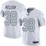 Nike Las Vegas Raiders #38 Nick Nelson White Mens Stitched NFL Limited Rush Jersey