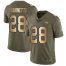 Tampa Bay Buccaneers #28 Leonard Fournette Olive/Gold Youth Stitched NFL Limited 2017 Salute To Service Jersey
