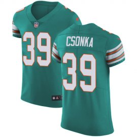 Nike Miami Dolphins #39 Larry Csonka Aqua Green Alternate Mens Stitched NFL Vapor Untouchable Elite Jersey