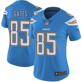 Nike Los Angeles Chargers #85 Antonio Gates Electric Blue Alternate Womens Stitched NFL Vapor Untouchable Limited Jersey