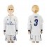 Real Madrid #3 Pepe Home Long Sleeves Kid Soccer Club Jersey