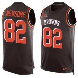 Nike Cleveland Browns #82 Ozzie Newsome Brown Team Color Mens Stitched NFL Limited Tank Top Jersey