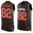 Nike Cleveland Browns #82 Ozzie Newsome Brown Team Color Mens Stitched NFL Limited Tank Top Jersey