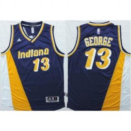 Indiana Pacers #13 Paul George Blue Yellow Stitched NBA Jersey New Style