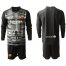 Barcelona Blank Black Goalkeeper Long Sleeves Soccer Club Jersey
