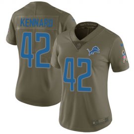 Nike Detroit Lions #42 Devon Kennard Olive Womens Stitched NFL Limited 2017 Salute to Service Jersey