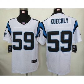Nike Carolina Panthers #59 Luke Kuechly White Mens Stitched NFL Elite Jersey