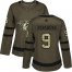 Adidas Nashville Predators #9 Filip Forsberg Green Salute to Service Womens Stitched NHL Jersey