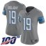 Nike Detroit Lions #19 Kenny Golladay Gray Womens Stitched NFL Limited Rush 100th Season Jersey