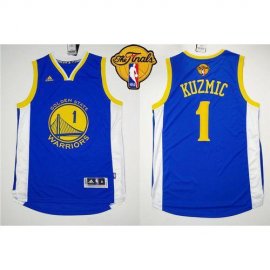 Warriors #1 Ognjen Kuzmic Blue The Finals Patch Stitched Revolution 30 NBA Jersey