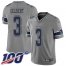 Nike Dallas Cowboys #3 Garrett Gilbert Gray Mens Stitched NFL Limited Inverted Legend 100th Season Jersey