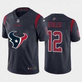 Houston Texans #12 Kenny Stills Navy Blue Mens Nike Big Team Logo Vapor Limited NFL Jersey