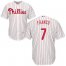 Philadelphia Phillies #7 Maikel Franco White(Red Strip) Cool Base Stitched Youth MLB Jersey