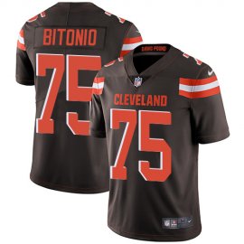 Nike Cleveland Browns #75 Joel Bitonio Brown Team Color Mens Stitched NFL Vapor Untouchable Limited Jersey