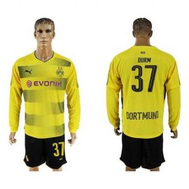 Dortmund #37 Durm Home Long Sleeves Soccer Club Jersey