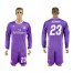 Real Madrid #23 Beckham Away Long Sleeve Soccer Club Jersey
