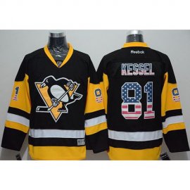 Pittsburgh Penguins #81 Phil Kessel Black Alternate USA Flag Fashion Stitched NHL Jersey