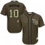 Tampa Bay Rays #10 Corey Dickerson Green Salute to Service Stitched Youth MLB Jersey