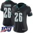 Nike Philadelphia Eagles #26 Miles Sanders Black Alternate Womens Stitched NFL 100th Season Vapor Limited Jersey