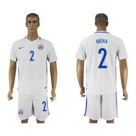 Chile #2 Mena Away Soccer Country Jersey