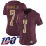 Nike Washington Football Team #7 Dwayne Haskins Jr Burgundy Red Alternate Womens Stitched NFL 100th Season Vapor Limited Jersey