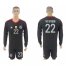 Germany #22 TER STEGEN Black Goalkeeper 2018 FIFA World Cup Long Sleeve Soccer Jersey