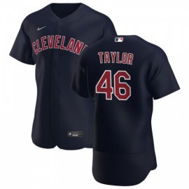 Cleveland Indians #46 Beau Taylor Mens Nike Navy Alternate 2020 Authentic Player MLB Jersey