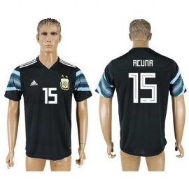 Argentina #15 Acuna Away Soccer Country Jersey