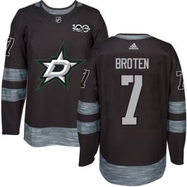 Adidas Dallas Stars #7 Neal Broten Black 1917-2017 100th Anniversary Stitched NHL Jersey