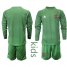 Russia Blank Green Goalkeeper Long Sleeves Kid Soccer Country Jersey