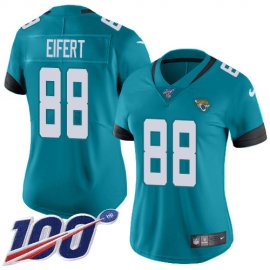 Nike Jacksonville Jaguars #88 Tyler Eifert Teal Green Alternate Womens Stitched NFL 100th Season Vapor Untouchable Limited Jersey