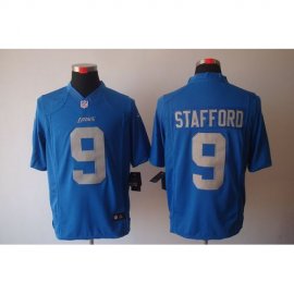 Nike Detroit Lions #9 Matthew Stafford Blue Alternate Throwback Mens Stitched NFL Limited Jersey