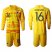France #16 Mandanda Yellow Goalkeeper Long Sleeves Soccer Country Jersey