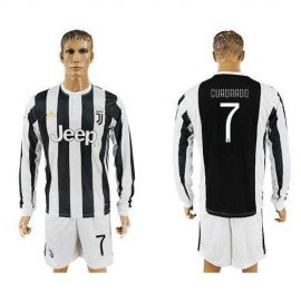 Juventus #7 Cuadrado Home Long Sleeves Soccer Club Jersey