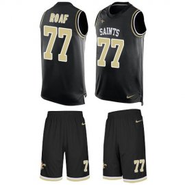 Nike New Orleans Saints #77 Willie Roaf Black Team Color Mens Stitched NFL Limited Tank Top Suit Jersey