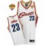 Youth Cavaliers #23 LeBron James White The Finals Patch Stitched NBA Jersey